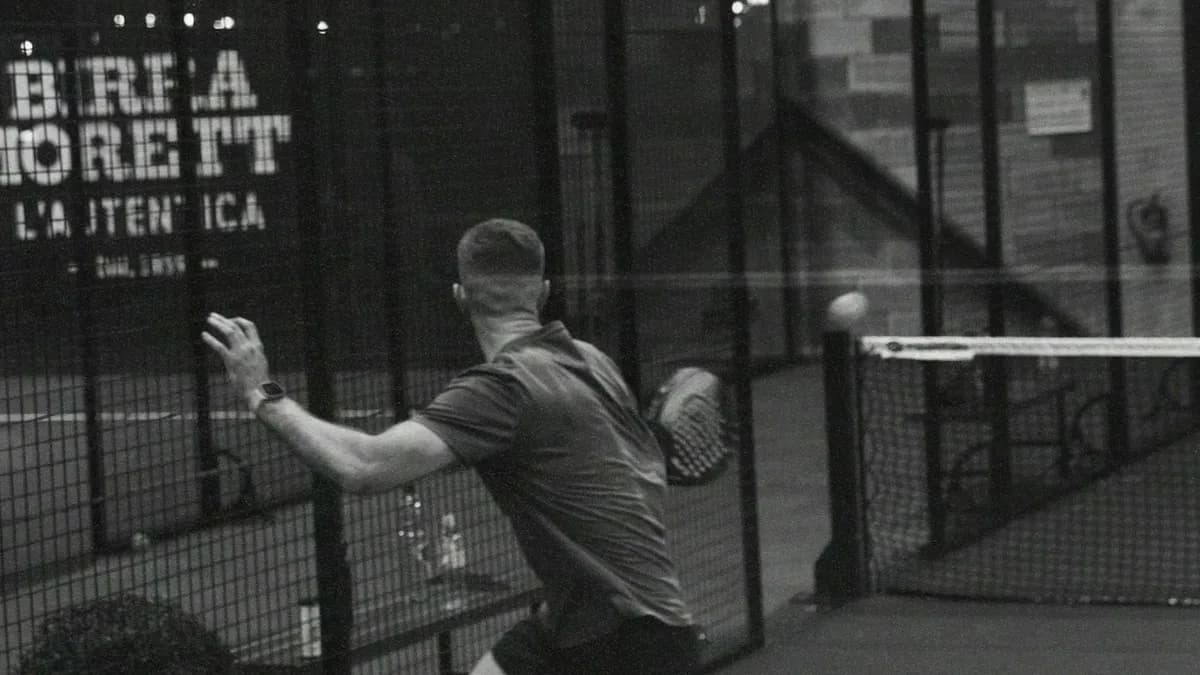 Players during an Americano padel tournament on court