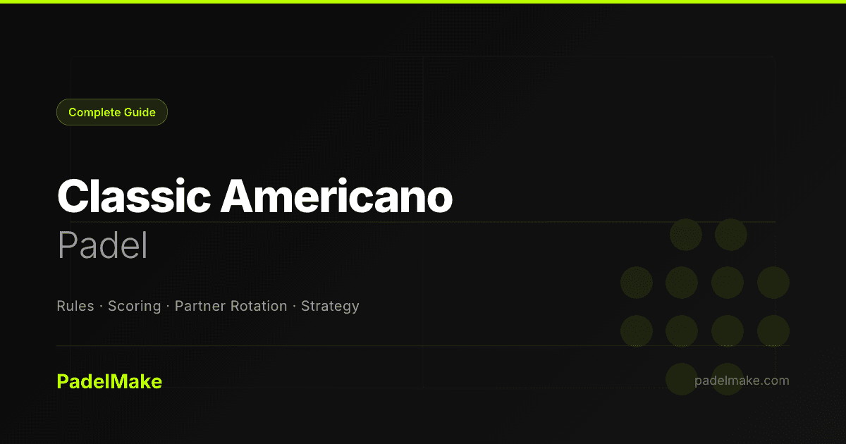 Classic Americano padel guide — PadelMake