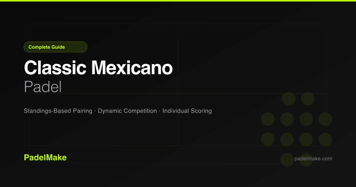 Classic Mexicano padel guide β PadelMake