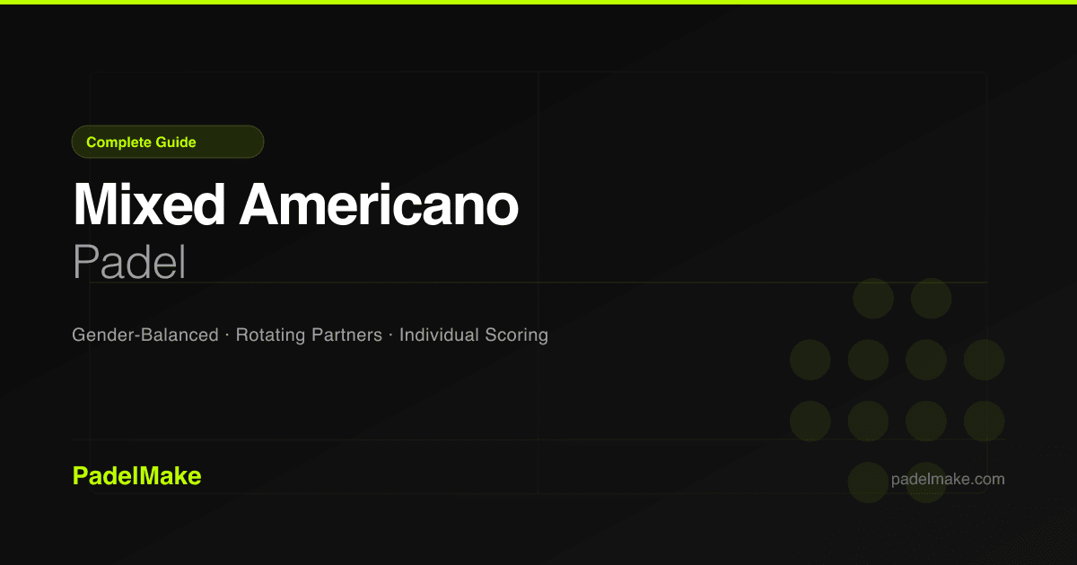 Mixed Americano padel guide β PadelMake