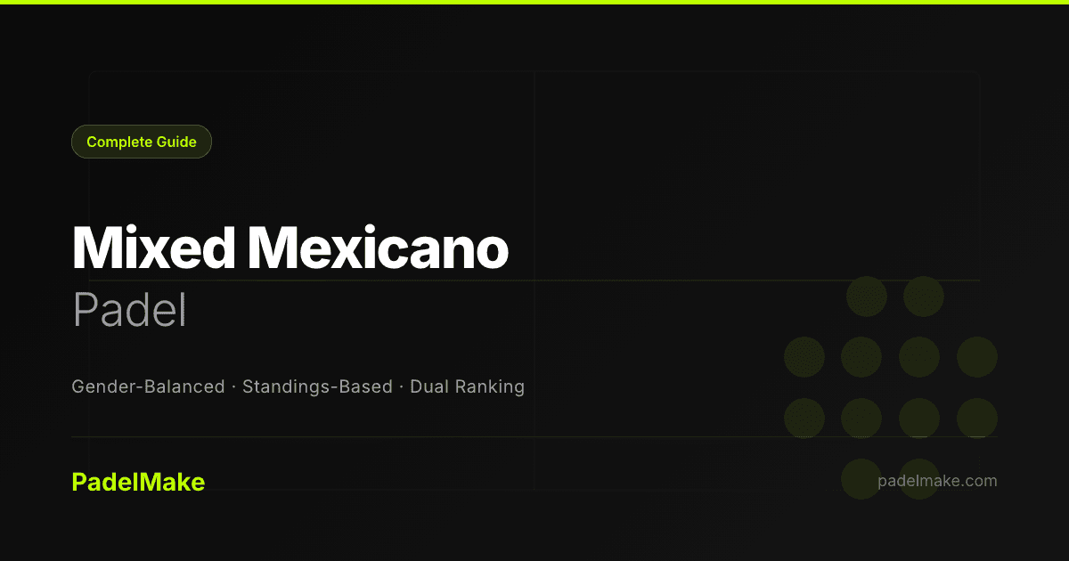 Mixed Mexicano padel guide — PadelMake