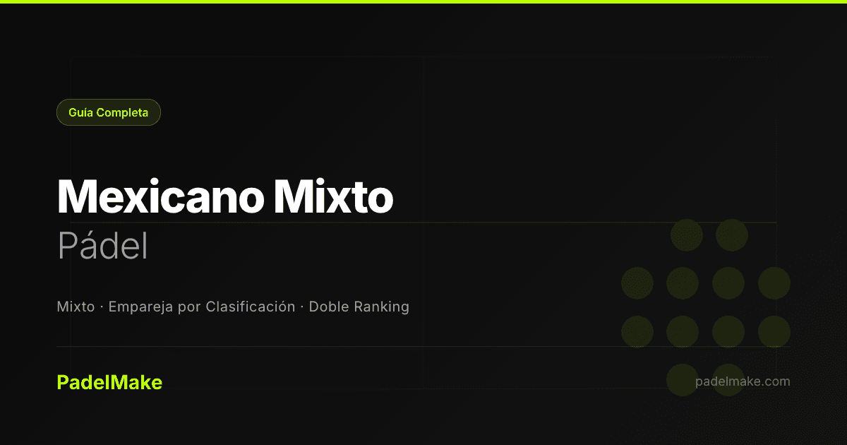 Mexicano Mixto padel guide — PadelMake